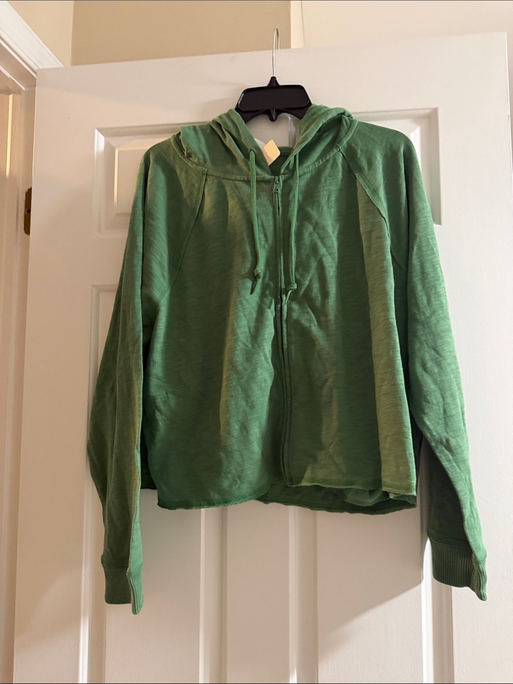 PINK Victoria's Secret Lightweight Green Zip Hoodie